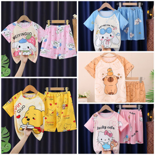 คอลเลกชันใหม่ปี 2026 ชุดนอนเด็กสไตล์ Kawaii พิมพ์ลาย Pochacc…