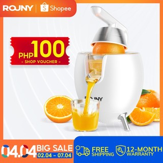 ROUNY Electric Citrus Juicer 850W Stainless Steel Orange/Lemon Squeezer Quiet Motor Easy Clean