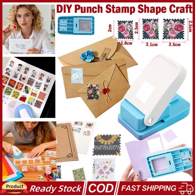 🚀ส่งจากไทย🚀 2 ชิ้นใหม่แสตมป์ชายแดน DIY Punch Stamp Shape Craft Punch ลายนูนเครื่องรอบ Hole Punch Toothed Puncher Embosser สําหรับวางแผน