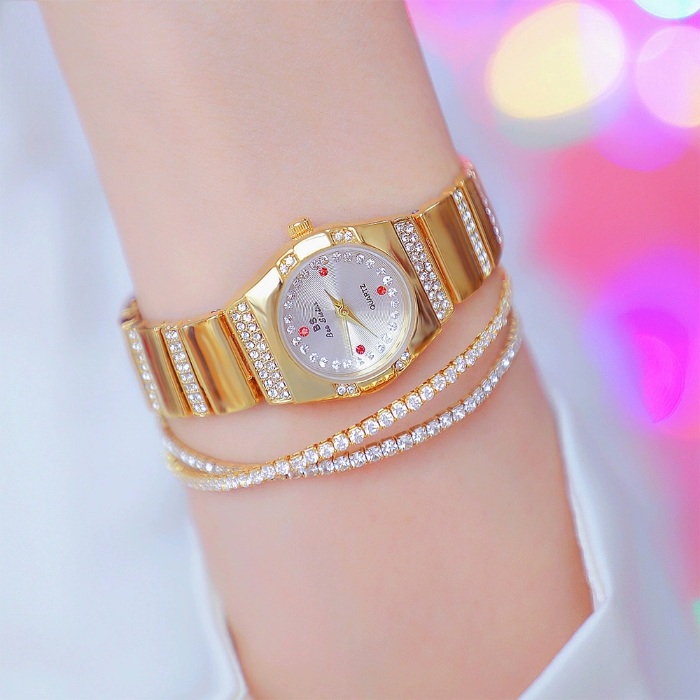 BS Bee Sister นาฬิกาสุภาพสตรีนาฬิกาข้อมือหรูหราควอตซ์วินเทจนาฬิกาผู้หญิง