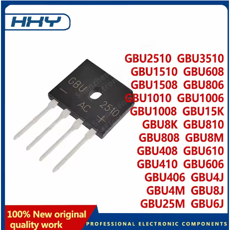 5PCS GBU 2510 3510 1510 1010 1508 1006 1008 15K 8K 810 808 806 610 608 606 410 408 406 GBU8M 4M 25M 
