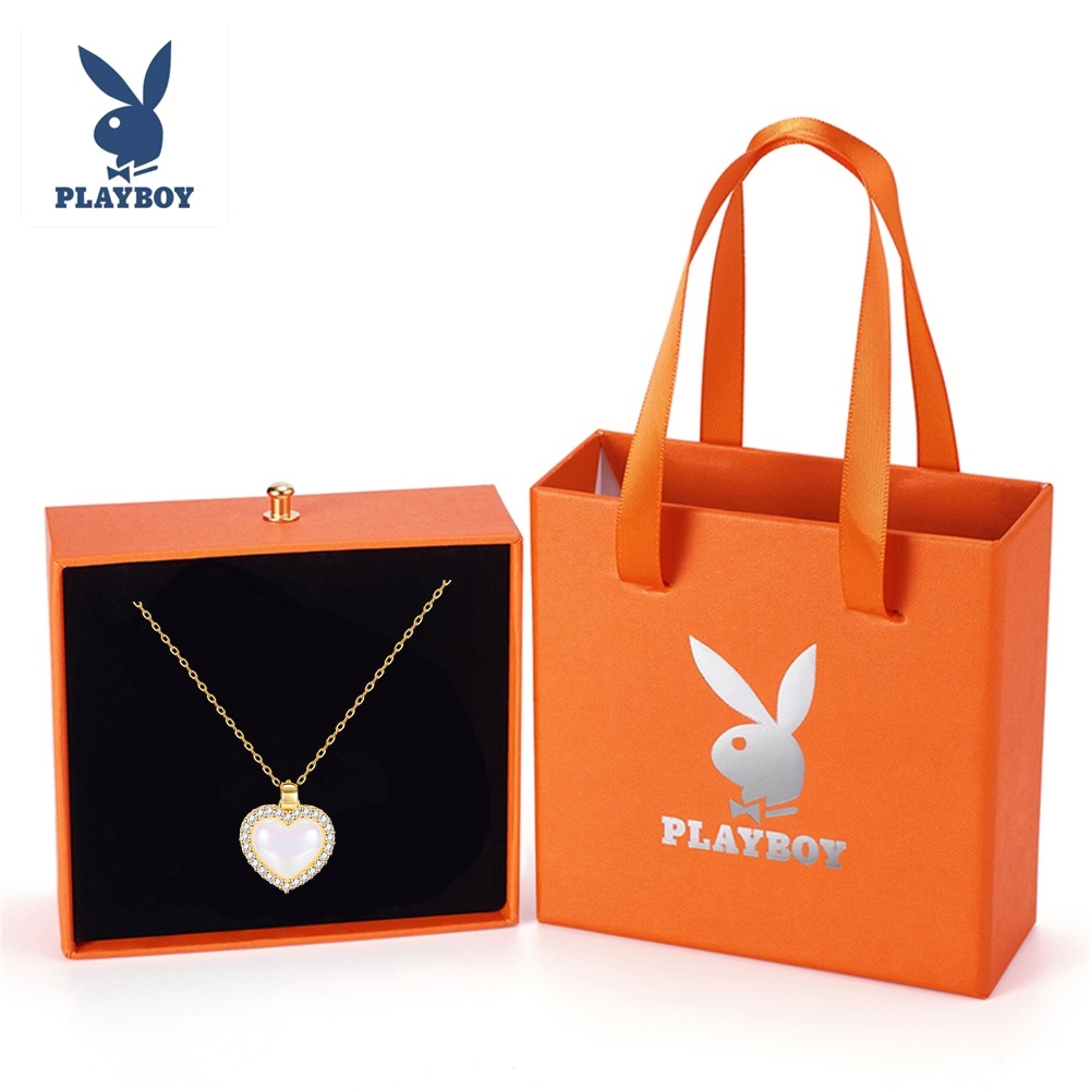 สร้อยคอหัวใจ PLAYBOY สแตนเลส ไม่ก่อให้เกิดภูมิแพ้ สำหรับผู้หญิง GDX082