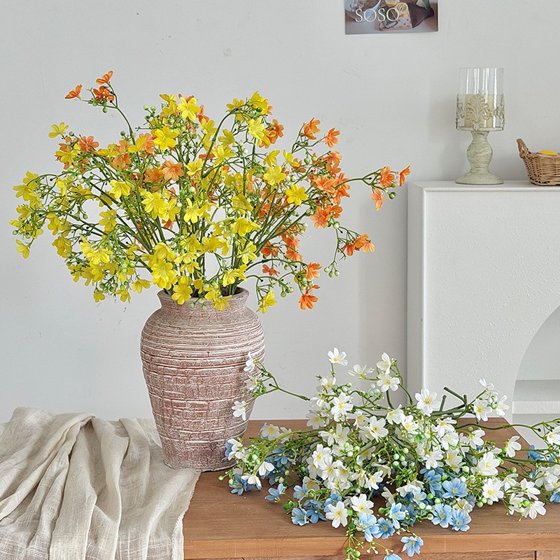 Babys Breathดอกไม้ประดิษฐ์คุณภาพสูงก้านเดียว Osmanthus ดอกไม้โต๊ะรับประทานอาหารที่บ้านดอก B & B รุ่น Room ช่อดอกไม้ตกแต่ง