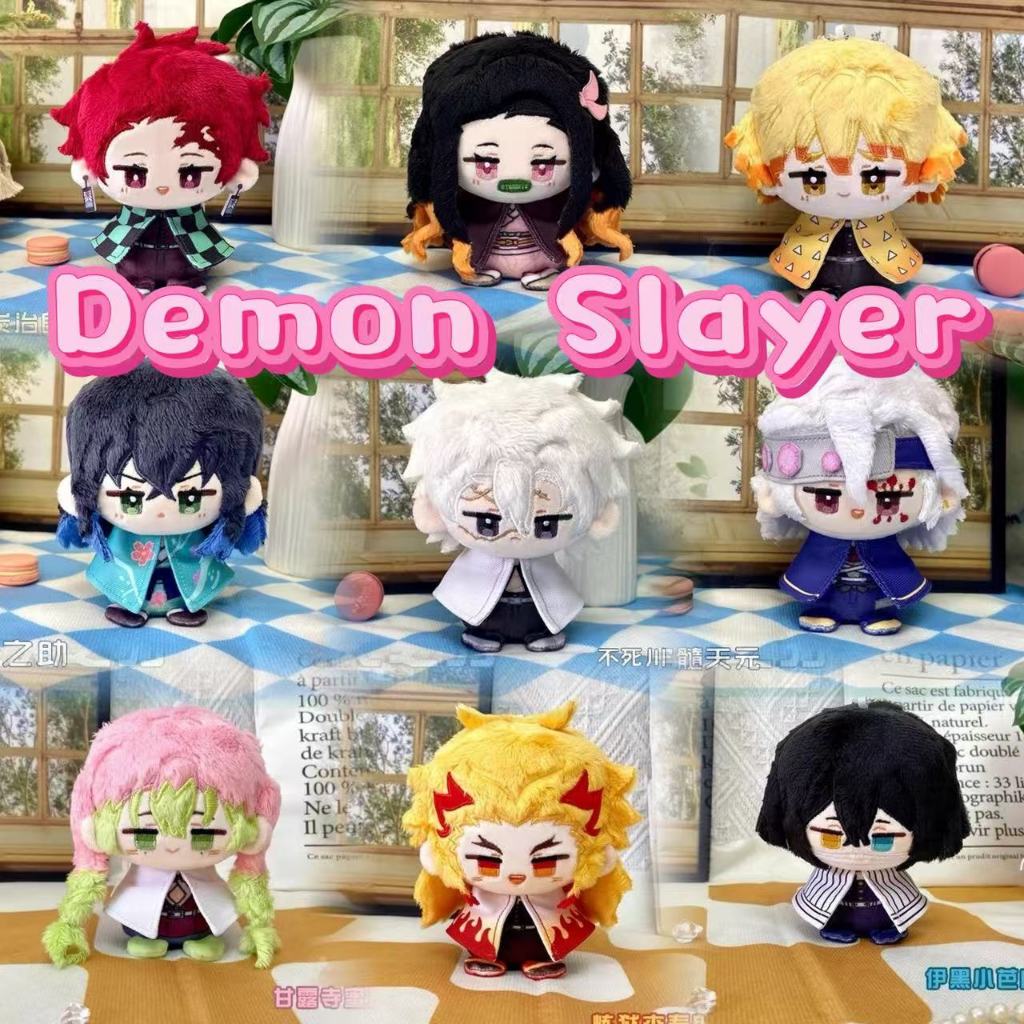 คุณภาพสูง!Anime Demon Slayer ตุ๊กตาตุ๊กตาน่ารัก Zenitsu Sanemi Mitsuri Kyoujurou Tanjirou Nezuko Ino