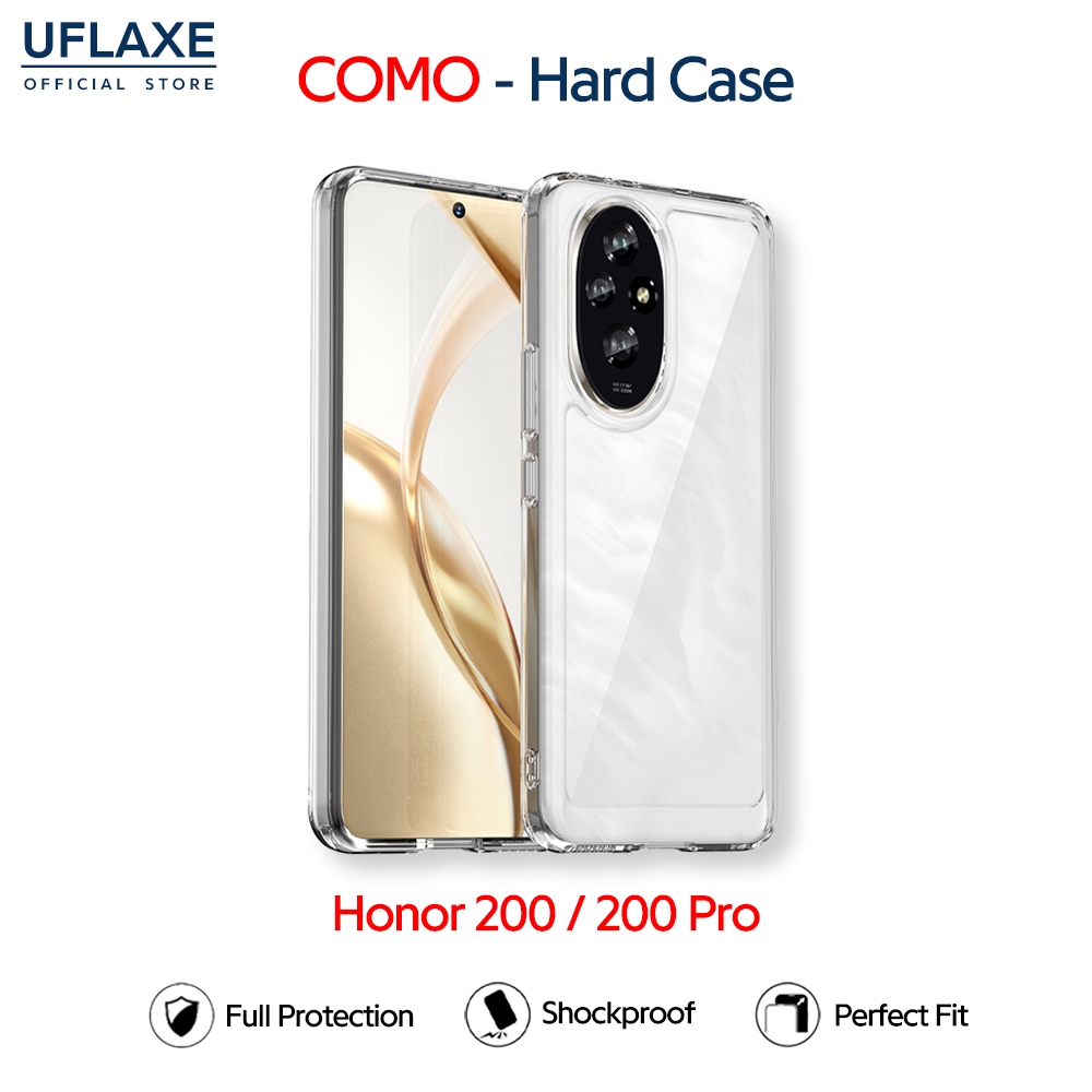 UFLAXE COMO - เคส Honor 200 / Honor 200 Pro - เคสแข็งใสกันเหลืองกันกระแทก เคสโทรศัพท์บางเฉียบป้องกันรอยนิ้วมือ