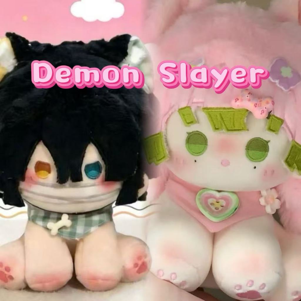 Anime Plush Demon Slayer ตุ๊กตาน่ารัก Mitsuri Obanai ตุ๊กตาของเล่น Plushies สําหรับเด็ก 15 ซม.
