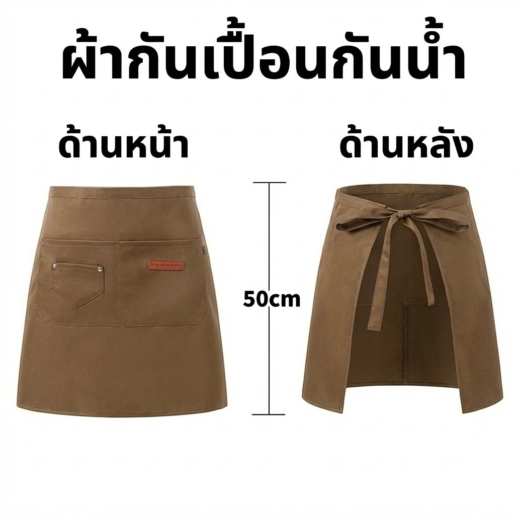 HOMELYSTผ้ากันเปื้อน, ผ้ากันเปื้อนทำงาน, ผ้ากันเปื้อนครัว, กันน้ำ, กันน้ำมัน, กันคราบสกปรก, ทนทาน, ระบายอากาศได้ดี และสวมใส่สบาย, เหมาะสำหรับน้ำหนัก 40-80 กก., ใช้ได้ทั้งชายและหญิง, ลด 50%