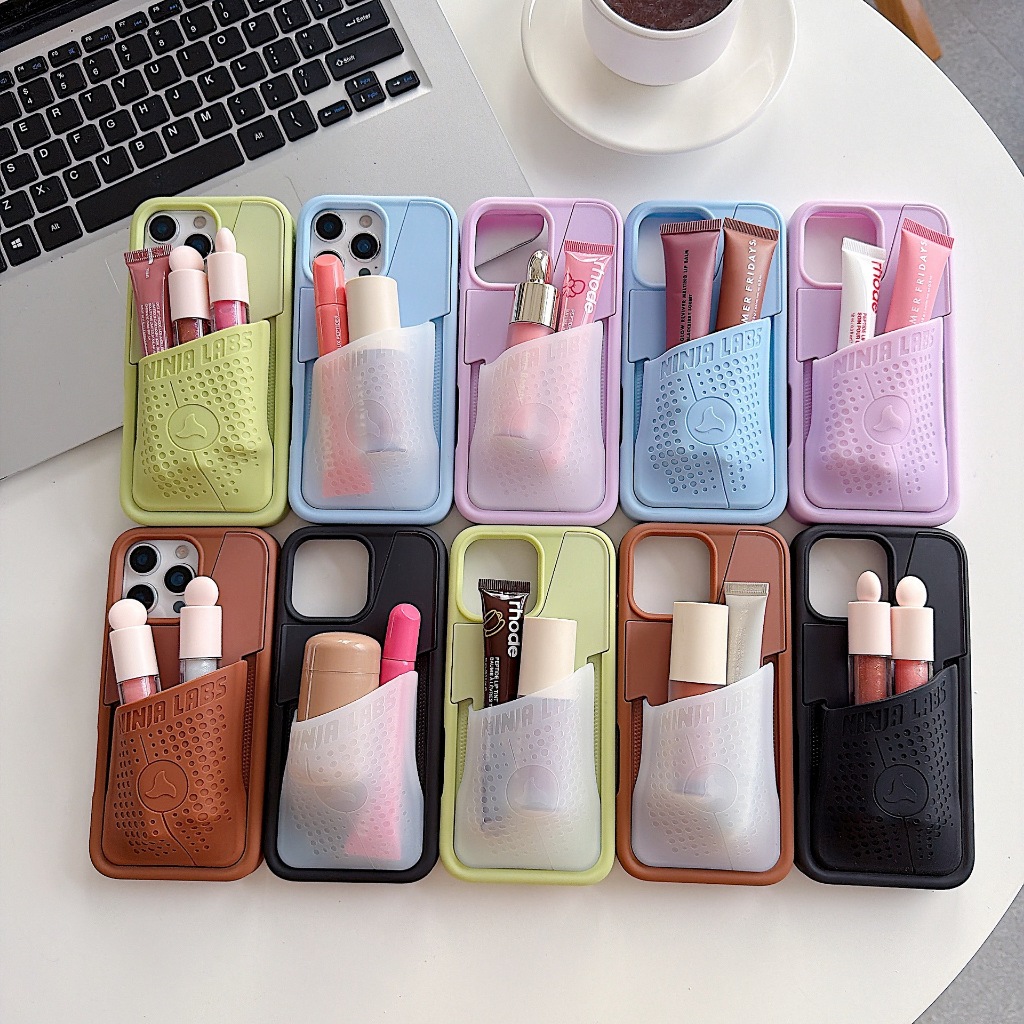 ใหม่ Ninja Labs Niche กางเกงโยคะกระเป๋าขนาดใหญ่เคสโทรศัพท์ iPhone17promax/16/15/14/13 ซิลิโคนกันกระแ