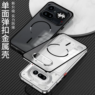 Dyong DY04 Series Built-in Magnetic Ring Metal Frame Matte Plastic Back Cove for Nothing Phone 4A Pro Shockproof Protective Phone Case