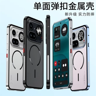 Dyong DY04 Series Built-in Magnetic Ring Metal Frame Matte Plastic Back Cove for Nothing Phone 4A Pro Shockproof Protective Phone Case