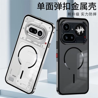 Dyong DY04 Series Built-in Magnetic Ring Metal Frame Matte Plastic Back Cove for Nothing Phone 4A Pro Shockproof Protective Phone Case