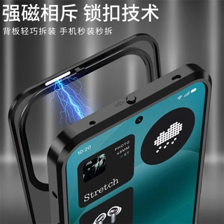 Dyong DY04 Series Built-in Magnetic Ring Metal Frame Matte Plastic Back Cove for Nothing Phone 4A Pro Shockproof Protective Phone Case