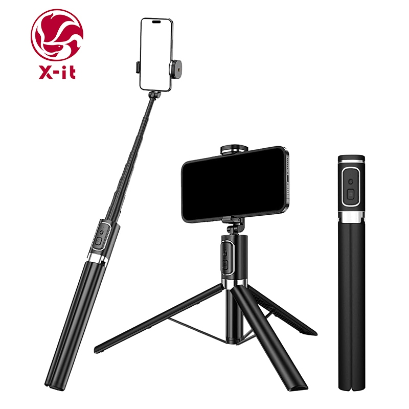 X-มัน 130ซม กล้องขาตั้งกล้องและไม้เซลฟี่โทรศัพท์, [แทปต่อเปิด] ขาตั้งขาตั้งกล้องเดินทางแบบพกพาน้ําหนักเบาพร้อมรีโมทไร้สายเข้ากันได้กับโทรศัพท์/ไอโฟนสําหรับถ่าย