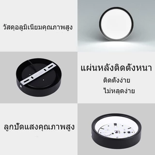 ไฟดาวน์ไลท์ LED 3สี โคมดาวน์ไลท์ติดผิว 5/10/15/25W โคมไฟเพดาน Downlight โคมไฟห้องนอน ห้องนั่งเล่นในร่มห้องครัวทางเดินไฟตกแต่ง