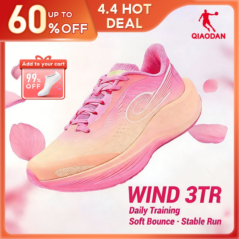 Qiaodan WIND 3TR รองเท้าวิ่งผู้หญิงกีฬาการฝึกอบรม Shock Absorbent Rebound Anti-slip QDB022252297