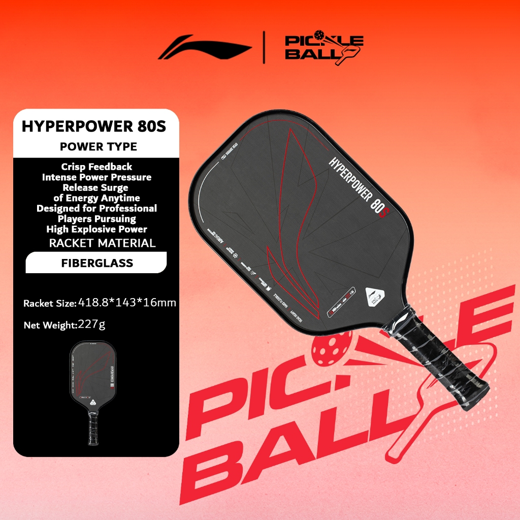 LI-NING HYPERPOWER 80S Pickleball Paddles Unisex Pickleball Paddles ACPV011 Legit Official Store