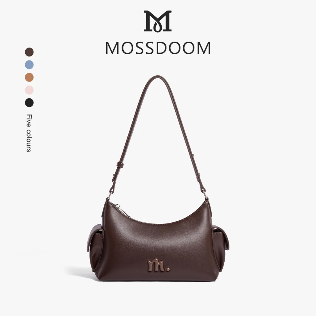 MOSSDOOM Pippa Bag กระเป๋าสะพายทรงโค้ง หนังนุ่ม มินิมอล มีช่องด้านข้าง