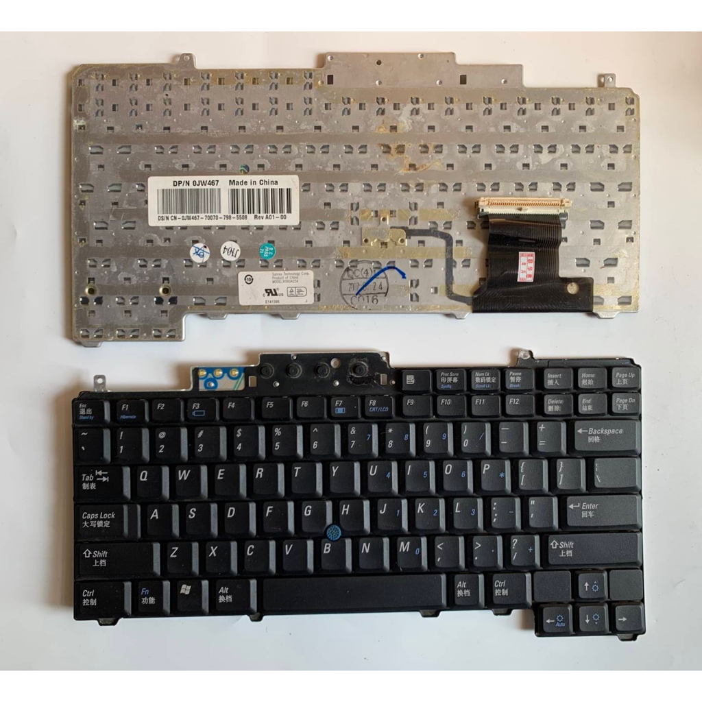 US Layout แป้นพิมพ์แล็ปท็อปสําหรับ Dell Latitude D620 D630 D820 D830 พร้อมจุดไม่มีเรืองแสงสีดํา