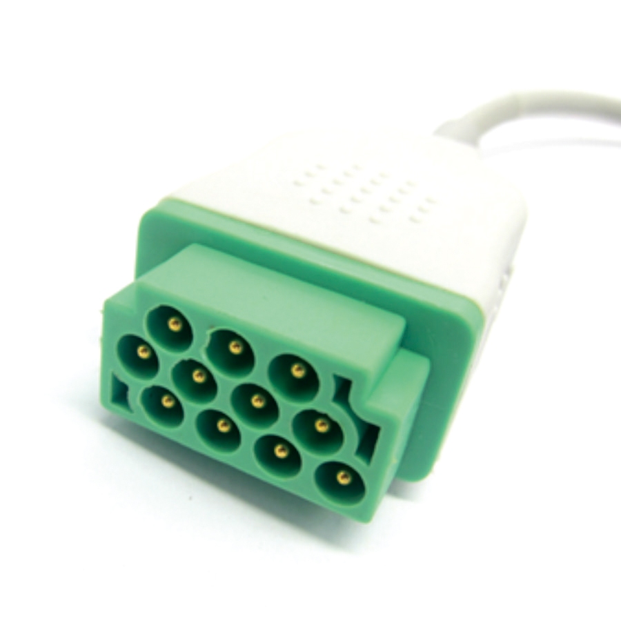 Ekg Ecg Cable One-Piece Electrcardiograph 10 ตะกั่วสายไฟคลิป Snap Banana สําหรับ Ekg Ecg Monitor Mac