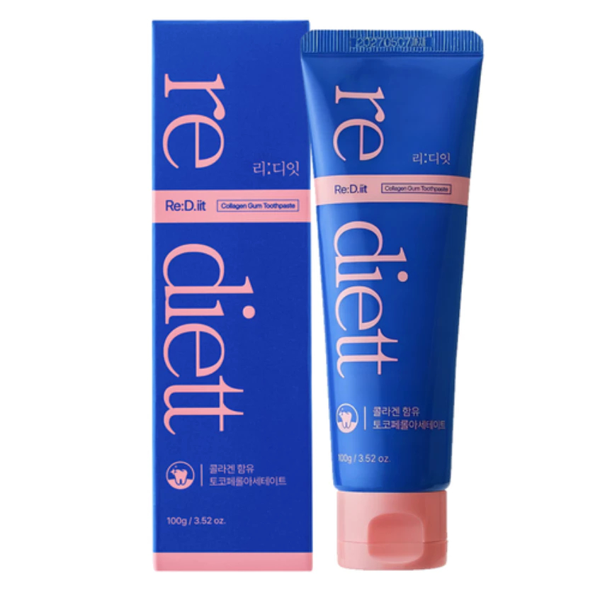 REDIETT Re:Diit ยาสีฟันคอลลาเจนกัม 100g | แอนตี้ ทาร์ทาร์ท แอนด์ ชีท รส เฟรช มิ้นท์