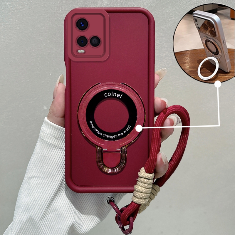 สําหรับ vivo Y21 Y21s Y33s 4G Y21a y21t ขั้นสูง minimalist anti drop เคสโทรศัพท์ความงาม 3D โลหะผู้ถื
