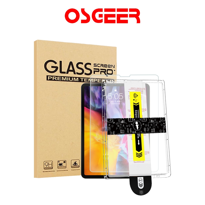 [OSGEER]กระจกนิรภัย iPad ป้องกันรอยขีดข่วน ติดตั้งง่าย ปลอดฟองสําหรับ iPad Air /Pro/iPad ทุกรุ่น