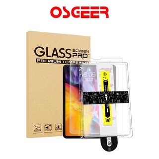 [OSGEER]กระจกนิรภัย iPad ป้องกันรอยขีดข่วน ติดตั้งง่าย ปลอดฟองสําหรับ iPad Air /Pro/iPad ทุกรุ่น