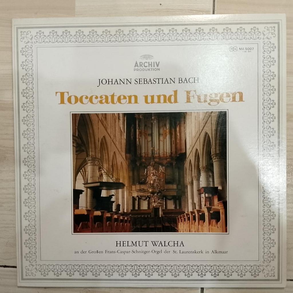 Bach Toccata และ Fugue helmut walcha ไวนิล lp