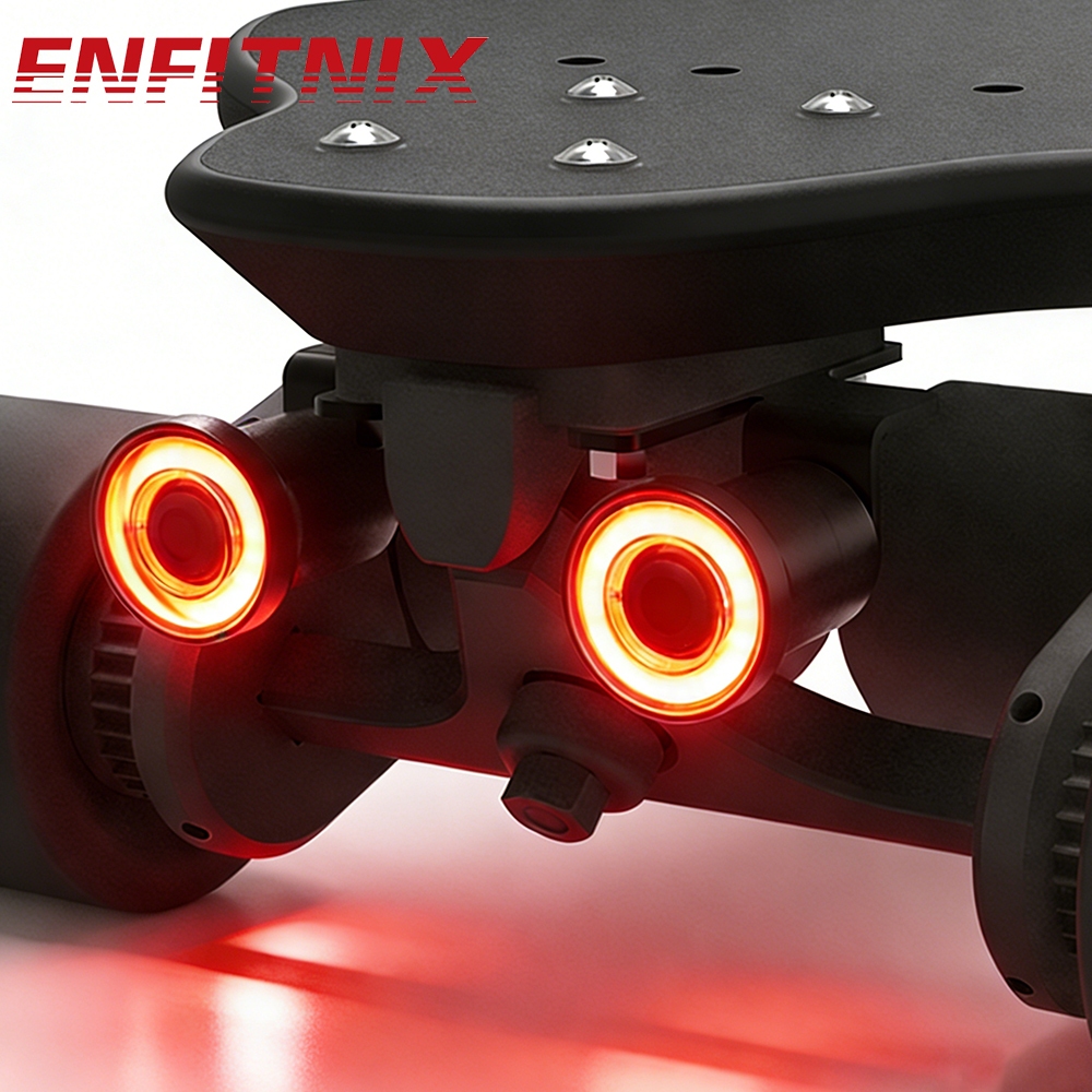 Enfitnix Xlite100SR 2PCS ไฟสเก็ตบอร์ด IPX6 กันน้ํา LED สเก็ตบอร์ดโคมไฟ USB ชาร์จไฟฟ้าสกู๊ตเตอร์ไฟท้า