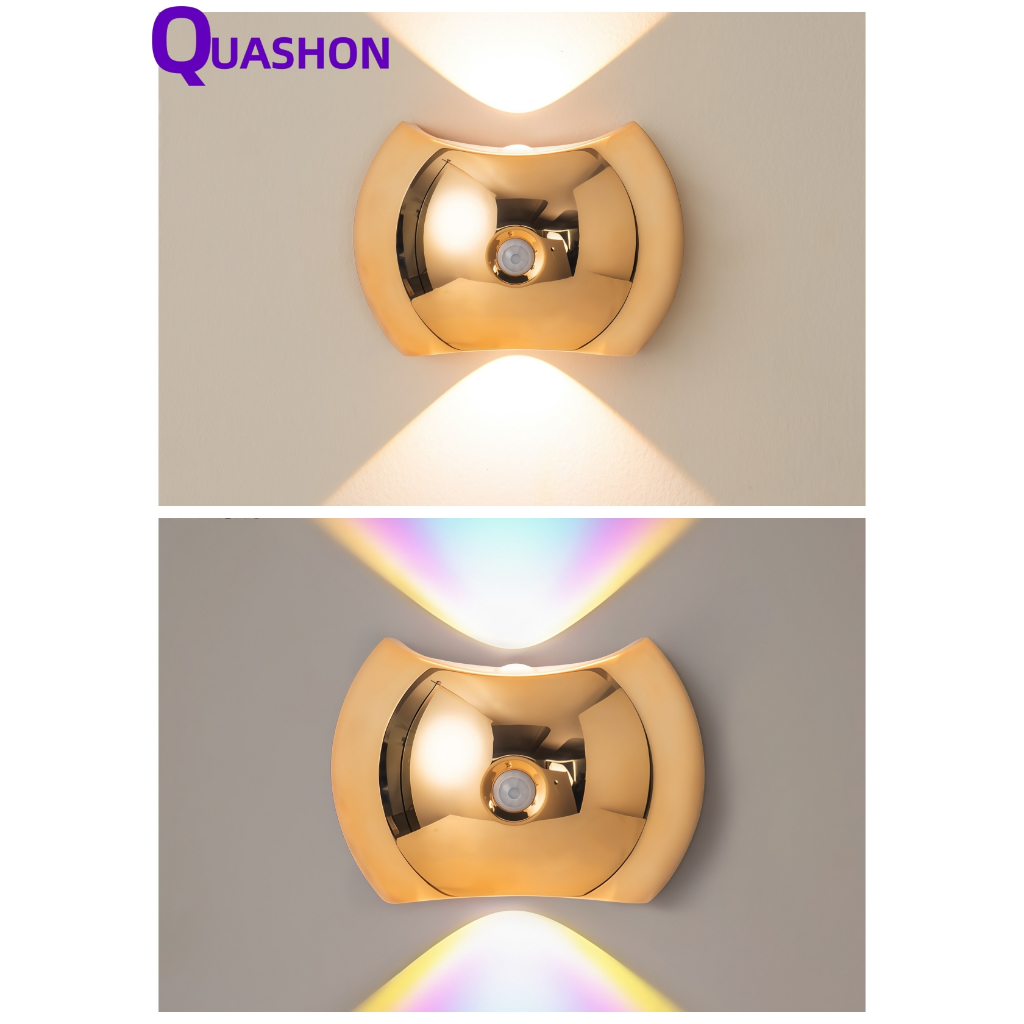 โคมไฟติดผนังเซ็นเซอร์ตรวจจับการเคลื่อนไหวสไตล์อเมริกันไม่มีการเจาะไฟ นํา แบบชาร์จไฟได้