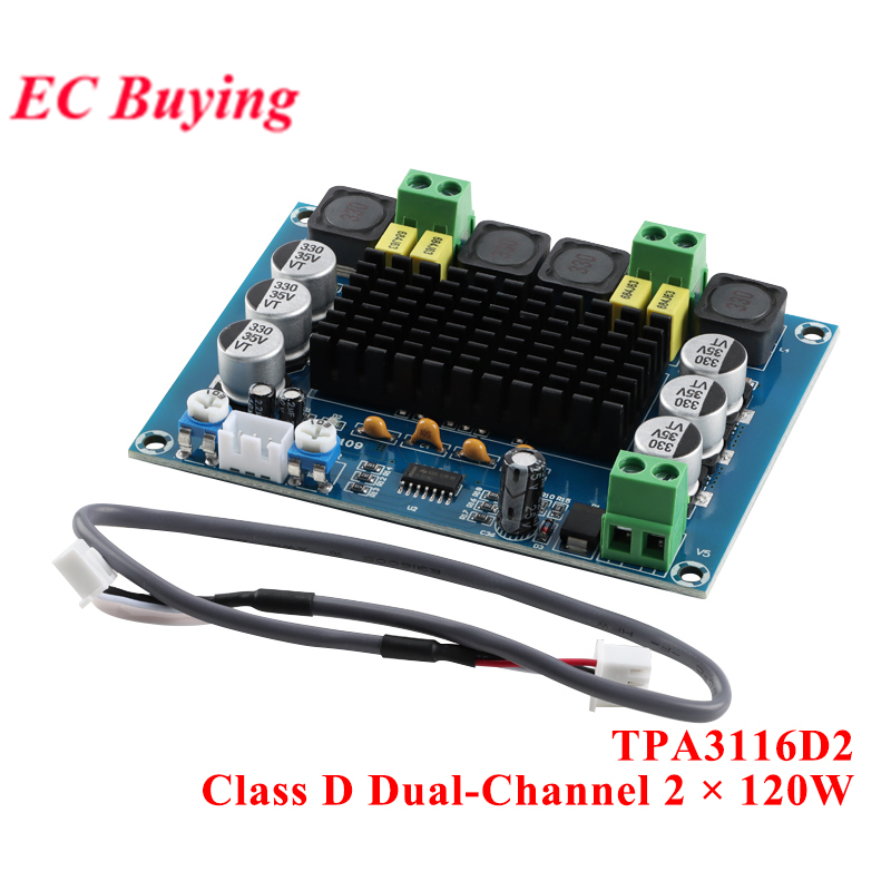 M543 TPA3116D2 บอร์ดขยายเสียงดิจิตอล Dual-Channel 120W x 2 Class D บอร์ดขยายเสียงดิจิตอล