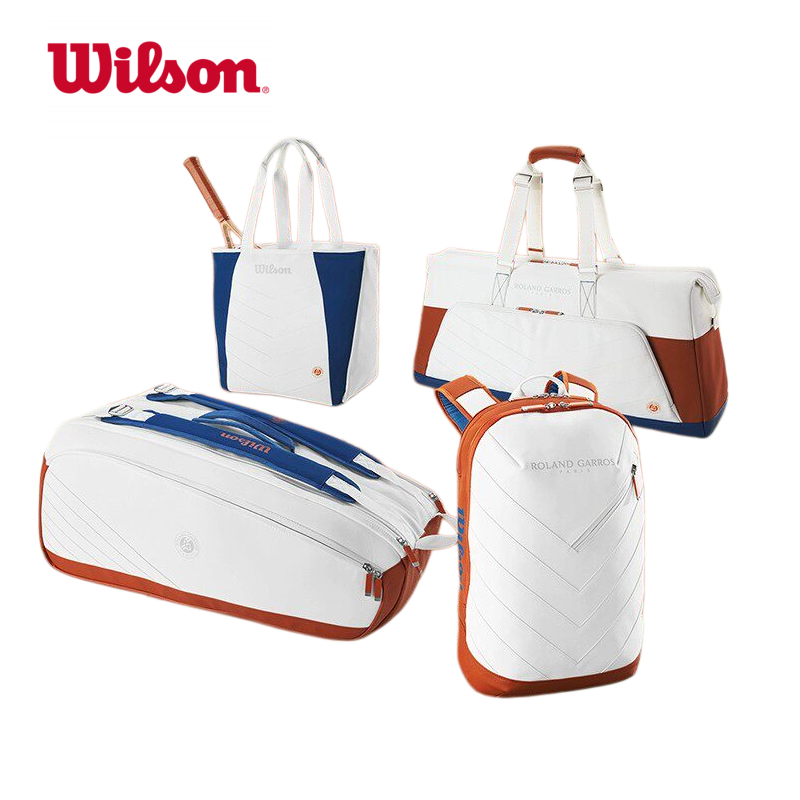 Wilson กระเป๋าเทนนิส French Net กระเป๋าเป้สะพายหลังสไตล์ใหม่/3/6/9 ชิ้นถุงบรรจุกระเป๋าเก็บของมัลติฟังก์ชั่น