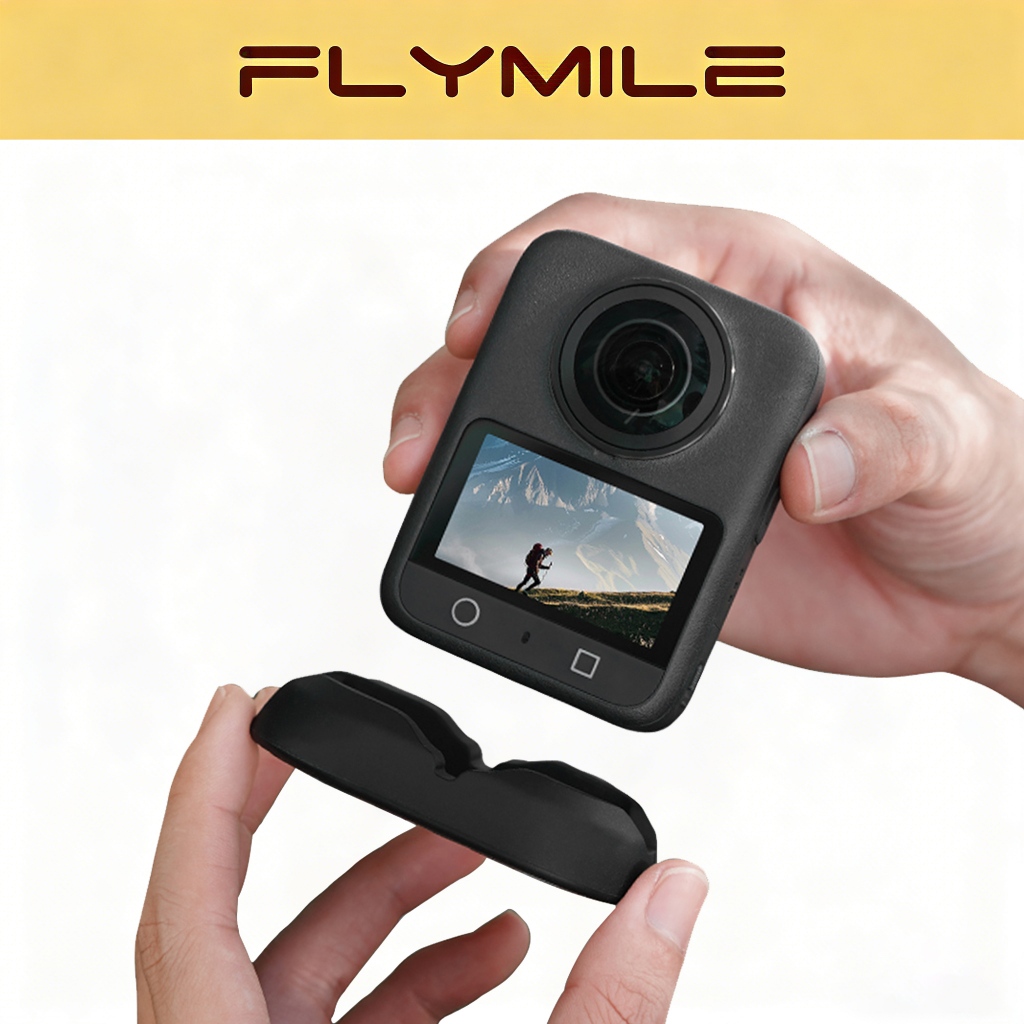 ฐานซิลิโคนกันลื่น Flymile สําหรับกล้อง DJI Osmo 360, ที่วางขาตั้ง, ตัวยึดเดสก์ท็อป/ที่ยึดในรถยนต์