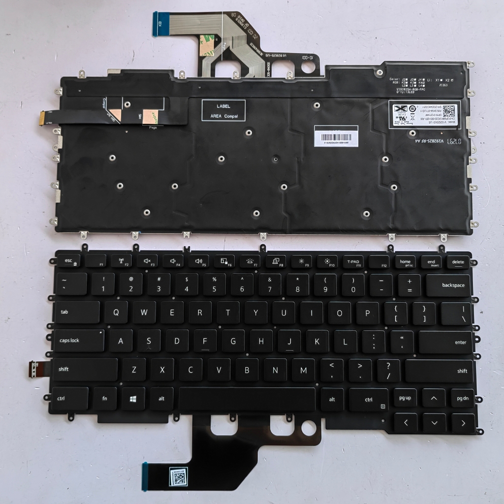 US Layout แป้นพิมพ์แล็ปท็อปสําหรับ Dell G7 15 G7500 G7 7500 12PWM 012PWM ไม่มีจุดพร้อม backlit สีดํา
