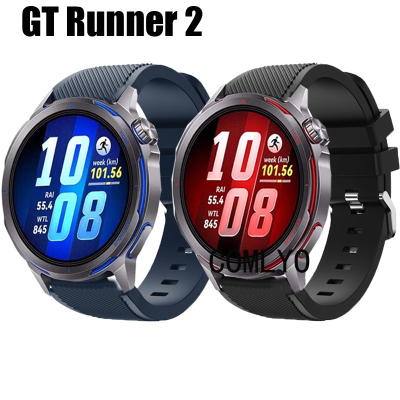 For Huawei GT Runner 2 สมาร์ทสายนาฬิกาซิลิโคนนุ่มวงสายรัดข้อมือกีฬา