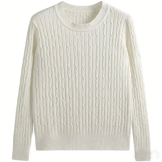 เสื้อถักหลวมสำหรับฤดูใบไม้ร่วง สไตล์ใหม่ มีหลายสีให้เลือกทั้…