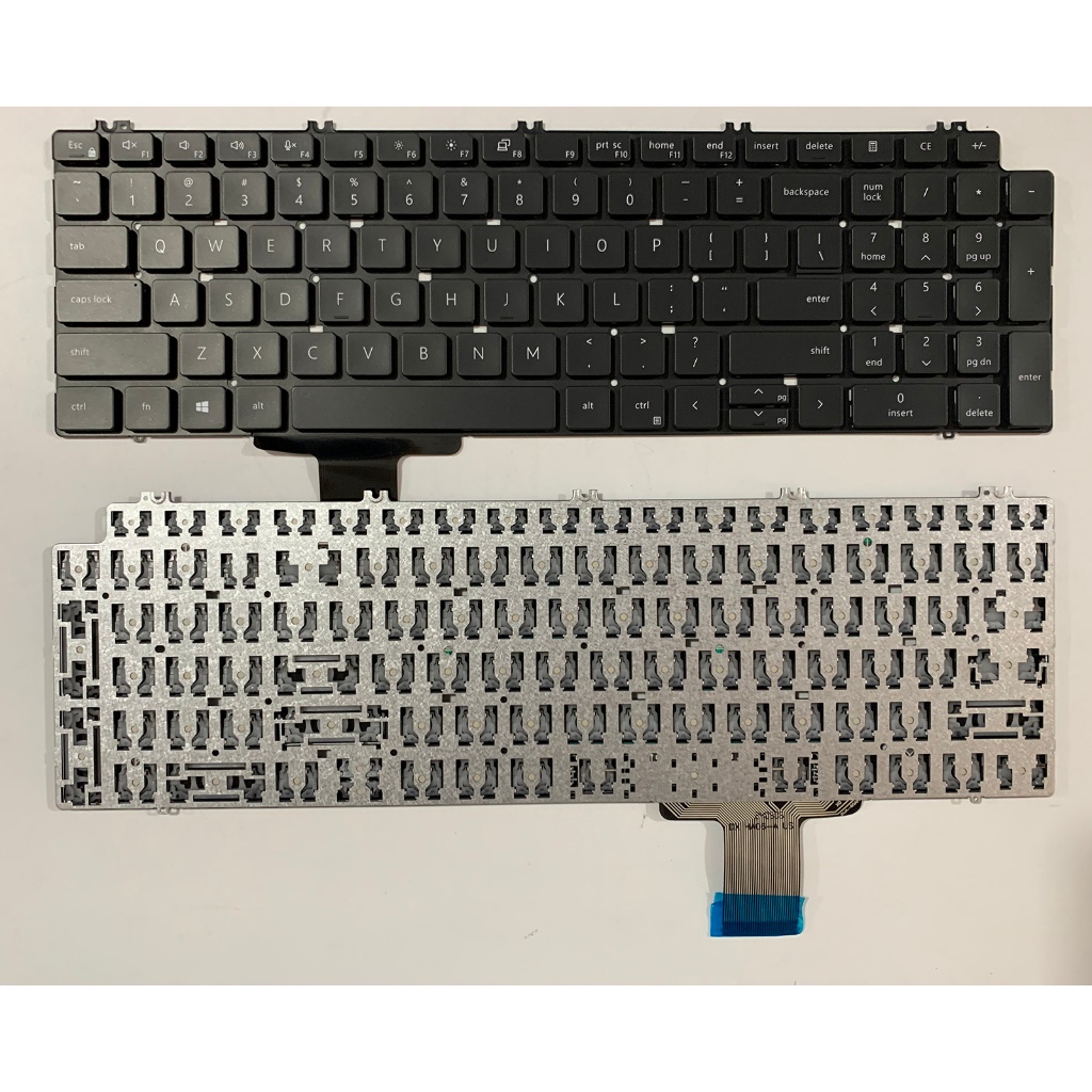 US Layout แป้นพิมพ์แล็ปท็อปสําหรับ Dell Precision 15 7550 7560 7750 7760 ไม่มีจุดไม่มี backlit สีดํา