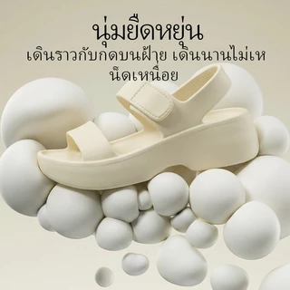 UTUNE รองเท้าแตะผู้หญิงส้นลิ่ม สูง 5.5 ซม. พื้นหนา EVA กันน้ำ ใส่สบายไม่เมื่อย สายรัดตีนตุ๊กแกคู่ นุ่มสบาย ใส่ชายหาด ใส่นอกบ้าน รุ่นใหม่ปี 2026