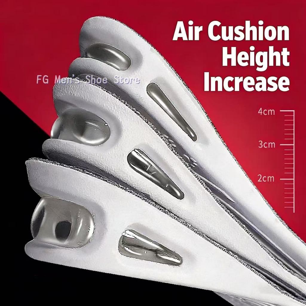 1 คู่Unisex เพิ่มพื้นรองเท้า 1-4 ชั้น 6 ซม.ความสูงส้นยกรองเท้า Air Cushion Pad Taller สูงกว่าแผ่นสูงกว่าบางเหมาะสําหรับผู้ซ่อน Air Pad Air Pad กีฬา