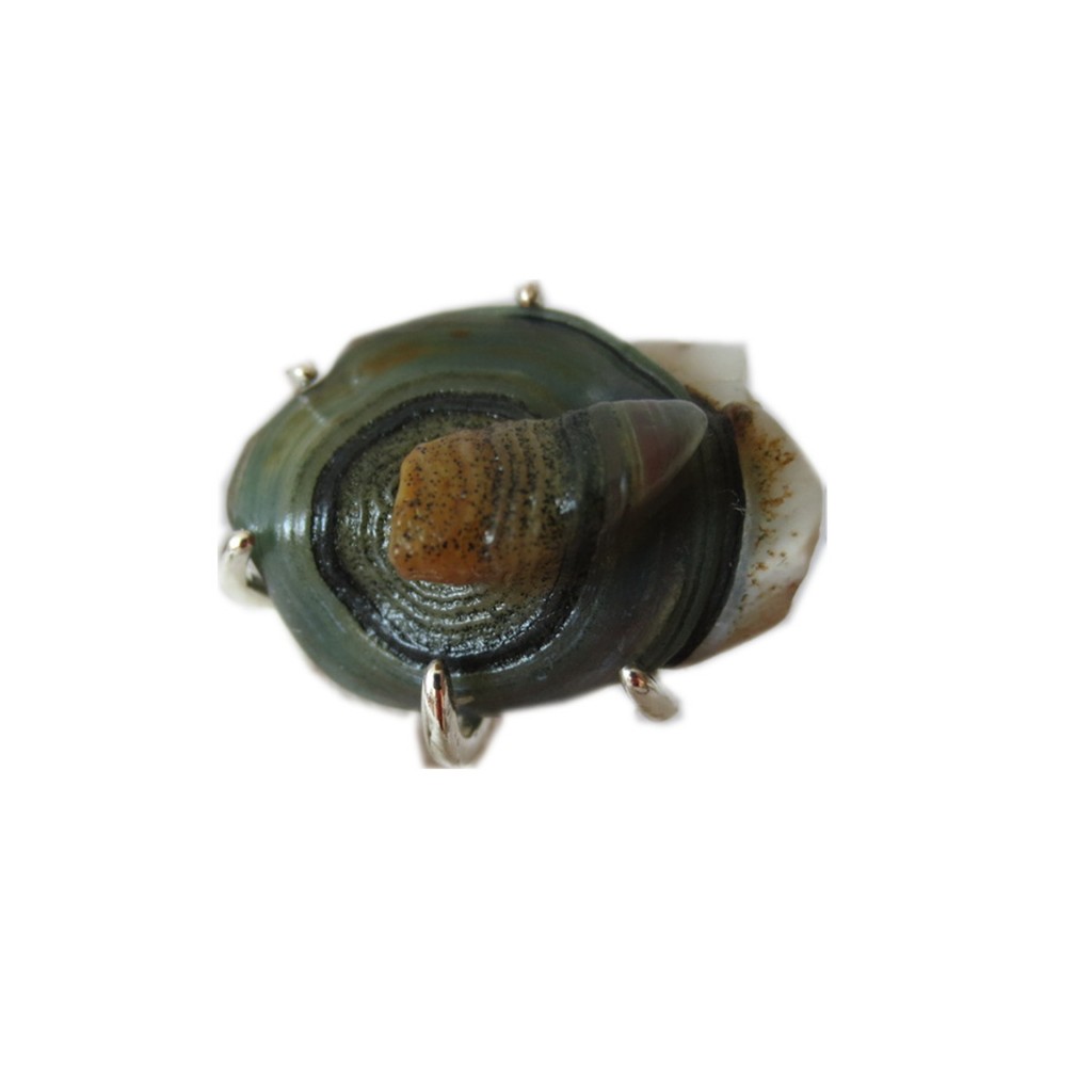 R015 Alxa.Eye Stone.Colorful Agate.Gobi Stone หินหยาบ.Strange Stone Agate.Ring.