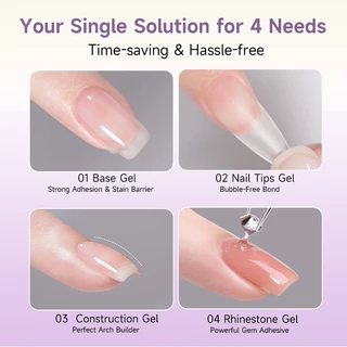 【Local】UR SUGAR 4 IN 1 กาวติดเล็บกาวเจลต่อเล็บปลอมpvc เจลทาเล็บอเนกประสงค์ติดทนนาน เจลทา15ml สามารถใช้เป็นสีทาได้