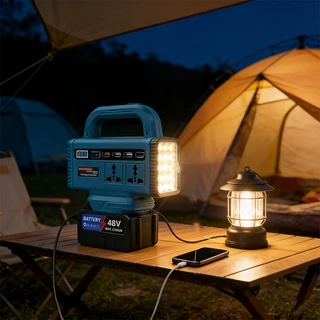 Makita 300W Wireless Power Inverter DC 21V ถึง 220V สําหรับแอปพลิเคชั่นภายในบ้าน 3USB Power Inverter