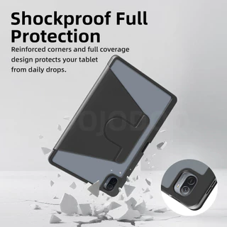 GOOJODOQ เคสแท็บเล็ตสําหรับ Xiaomi 5/5pro 6/6pro 7/7pro/8 ความสูงสองระดับ 720°นอนอัตโนมัติแบบหมุนได้