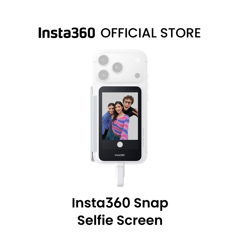 เปิดตัวใหม่Insta360 Snap Selfie Screen - 4K Magnetic Selfie Monitor Screen for Selfie, Vlogging, Compatible vith iPhone & Android, Touchscreen Control, Wired Instant Connection