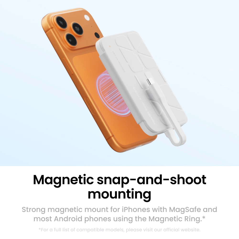 หน้าจอเซลฟี่ Insta360 Snap - หน้าจอจอภาพเซลฟี่แม่เหล็ก 4K สําหรับเซลฟี่, Vlogging, รองรับ virt iPhone & Android, การควบคุมหน้าจอสัมผัส, การเชื่อมต่อทันทีแบบมีสาย thumbnail 8