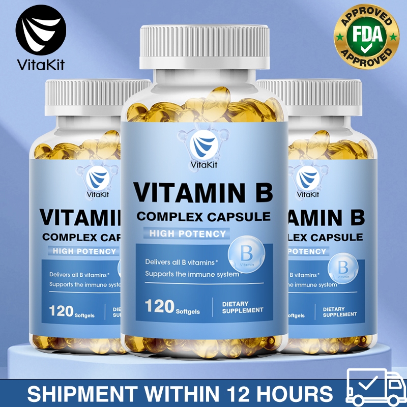 อาหารเสริมวิตามิน B-Complex (B12 B1 B2 B3 B5 B6 B9 Folic Acid &Biotin) เพื่อปรับปรุงระบบภูมิคุ้มกัน