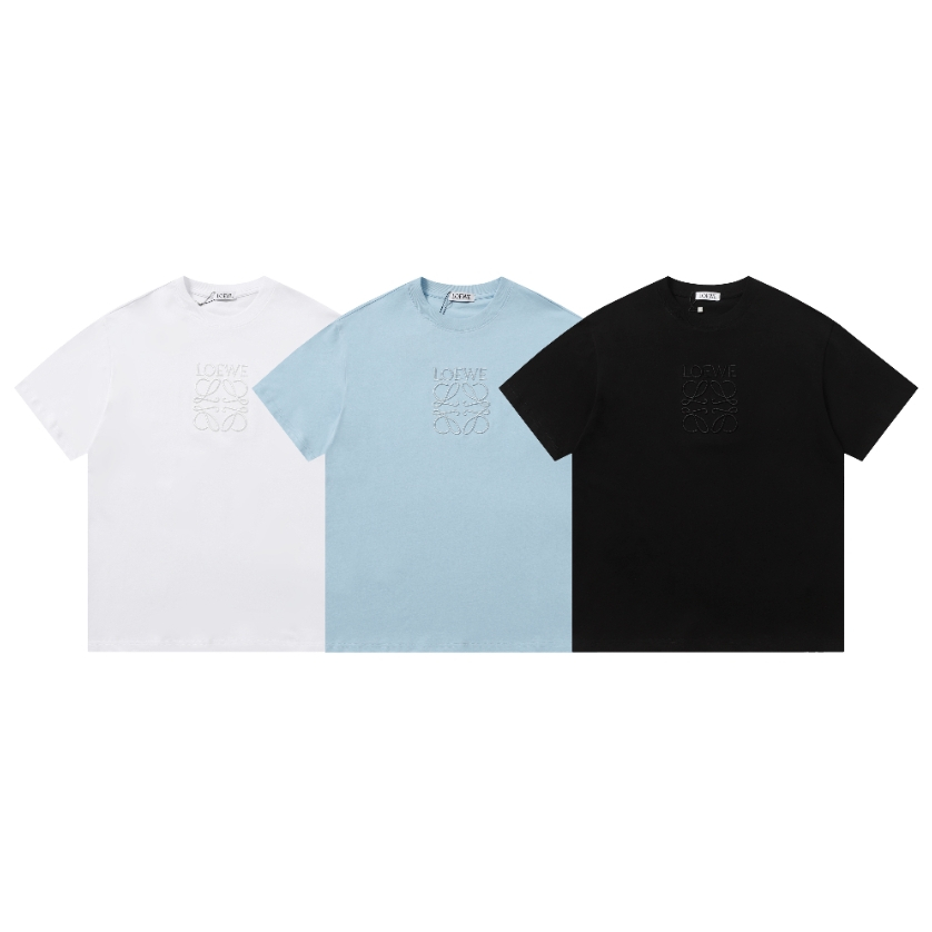 ออกแบบใหม่! เสื้อยืดแขนสั้นสำหรับผู้ชายและผู้หญิง เนื้อผ้าฝ้ายแท้คุณภาพสูง ลายปักสวยงาม