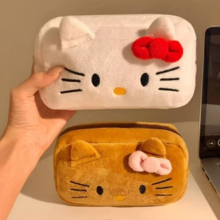 KT Cat Plush กระเป๋าดินสอน่ารักนักเรียนดินสอปากกากระเป๋าเก็บกระเป๋า