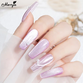 Monja แปรงปากกาเพ้นท์เล็บเจล UV ลายดอกไม้ สีม่วง 3 ขนาด 7 8 11 มม. 3 ชิ้น