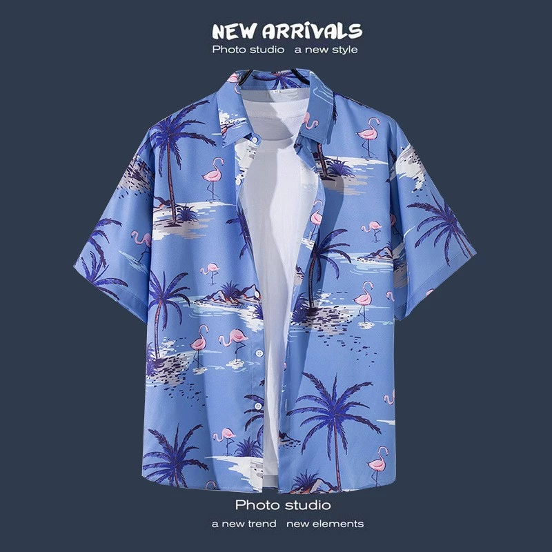 เสื้อสงกรานต์ผู้หญิง แขนสั้น ลายดอกไม้สไตล์ฮาวาย ทรงโอเวอร์ไซส์ thumbnail 6